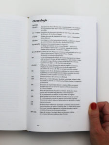Page du livre Bévilard dans l'Histoire contenant un extrait de la chronologie de l'ouvrage.