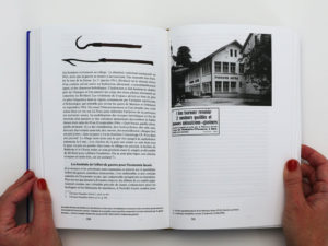 Double page du manuel Bévilard dans l'Histoire avec une mise en page mêlant texte et images.