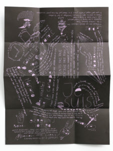 Poster illustré par Ludivine Cornaglia pour l'album Hologramme de Phanee de Pool. Un mélande d'extraits des chanson de l'artistes avec des dessins.
