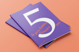 Fondation Emilie Gourd, 5 ans du prix, brochure graphisme et mise en page par Ludivine Cornaglia