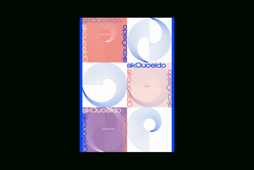 Identité visuelle et concept pour akouOeido, société de journalisme et podcasts basée à Lausanne