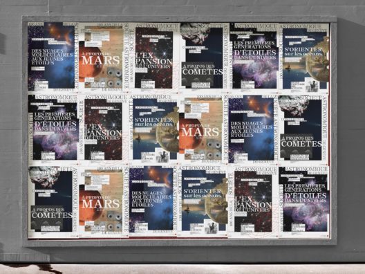 Affiches réalisées pour les conférences des 100 ans de la Société Astronomique de Genève en collaboration avec le Musée d'Histoire des Sciences et le Muséum de Genève